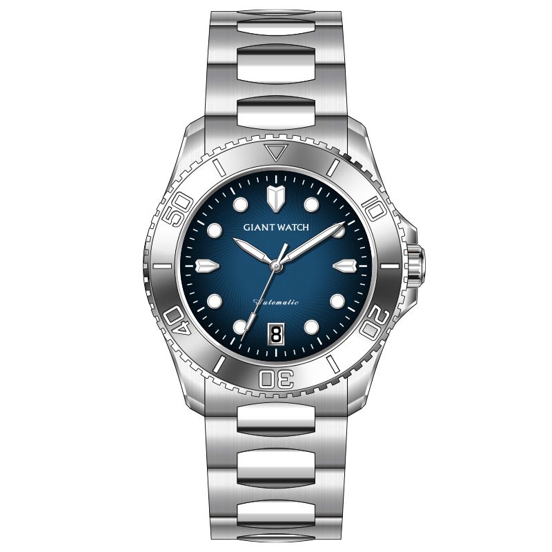 Custom Logo Sapphire NH35 Automatic Watch Round Design OEM Factory Diver Watches