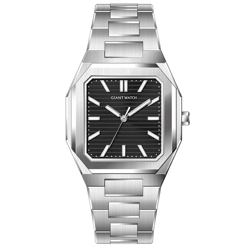 GM-8222A Hot Selling Low Price Fashion 39x45.5mm Stainless Steel Strap Square Design Men Quartz Watches