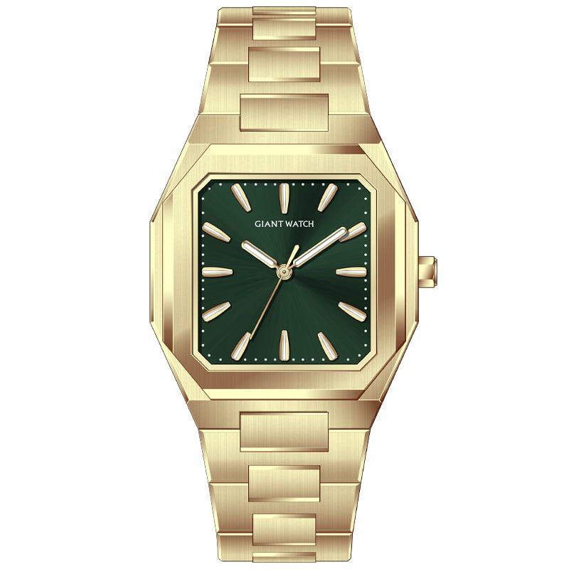 GM-8222AR Custom Men’s 36MM Square Watch: Stainless Steel Case & Band, Japan Quartz, 3-5ATM Waterproof, OEM ODM Service, 18 Years Watch Expertise