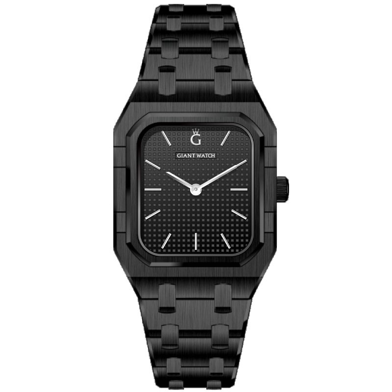 S12 Refined Minimalist Timepiece - Acid-Etched Dial, UP Pins, Quartz PC20, Stainless Steel Case & Bracelet