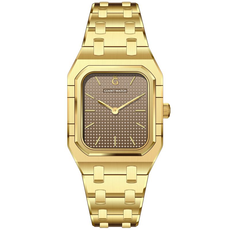 S12 Understated Stainless Watch - Textured Corrosion Dial, Simple UP Indexes, PC20 Quartz, Sapphire Coated Glass