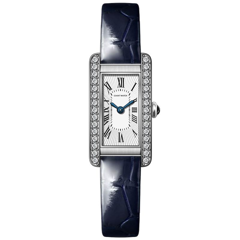 Luxury Vintage Square Watch For Women Leather Band 152mm Case VX00 Quartz 3ATM Heavy Custom Lady Watch